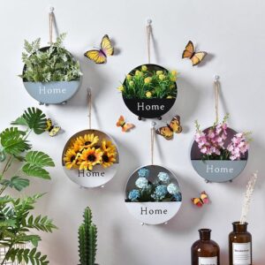 Hanging Galvanized Butterfly Wall Planters