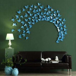 Flock of Blue Butterflies Wall Sculpture