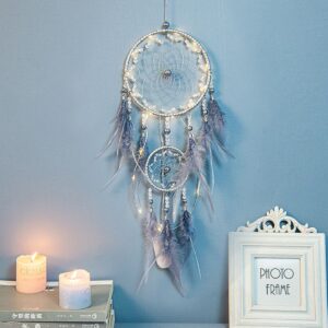 Ethereal Blue Illuminated Dreamcatcher