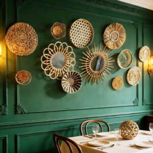 Bohemian Woven Rattan Wall Basket Set