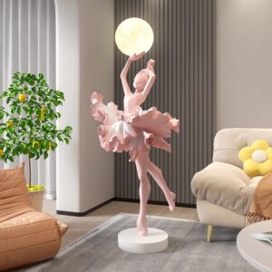 Graceful Ballerina Floor Lamp Sculpture